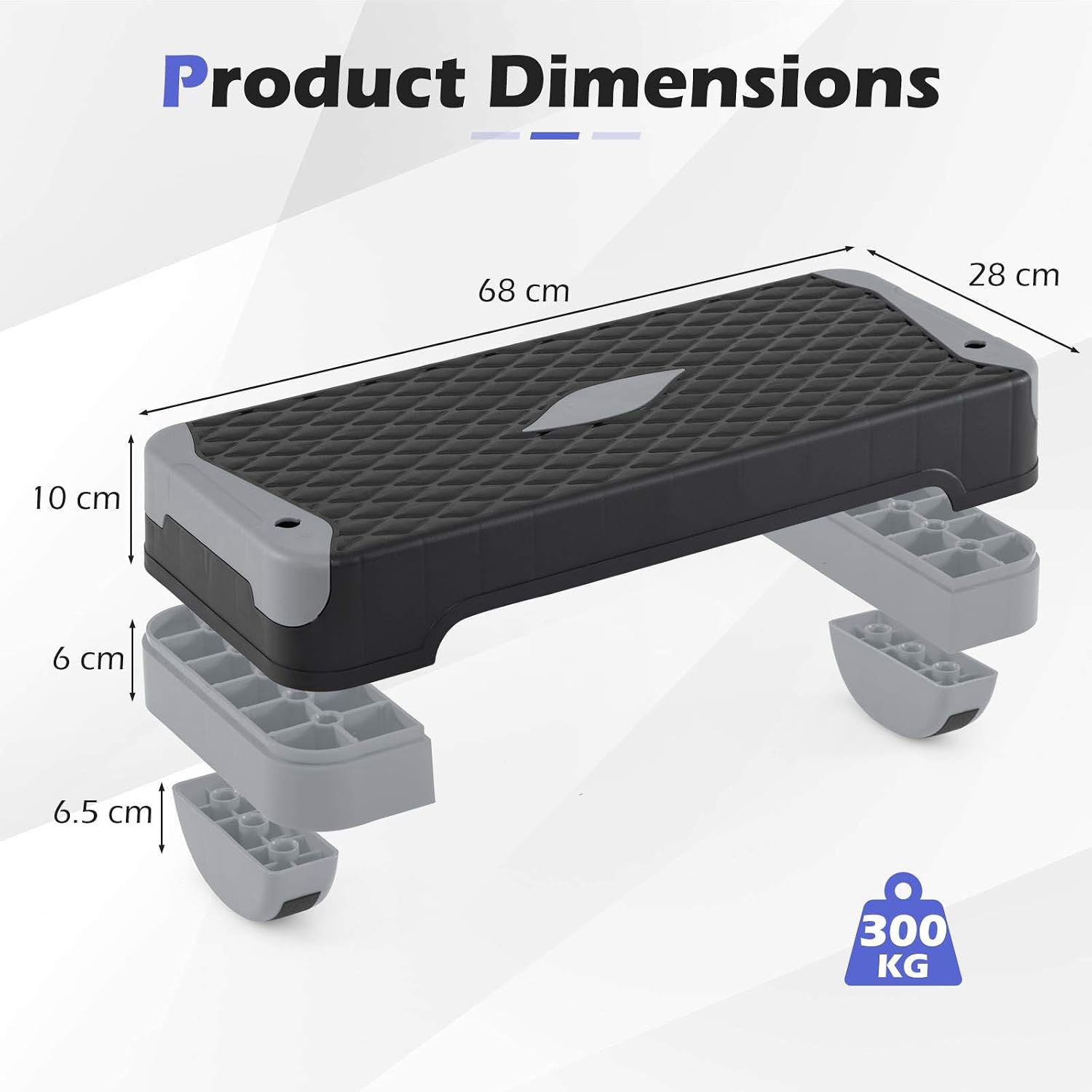 Exercise Step Board with Workout Bands