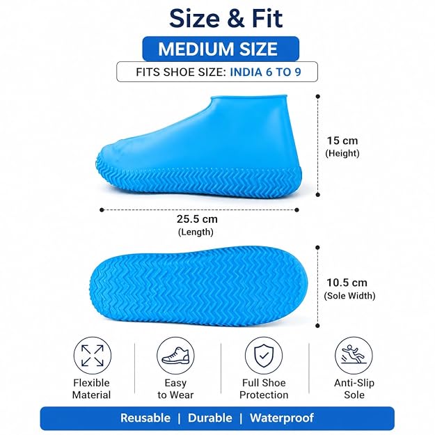 Reusable Waterproof Silicone Shoe Covers