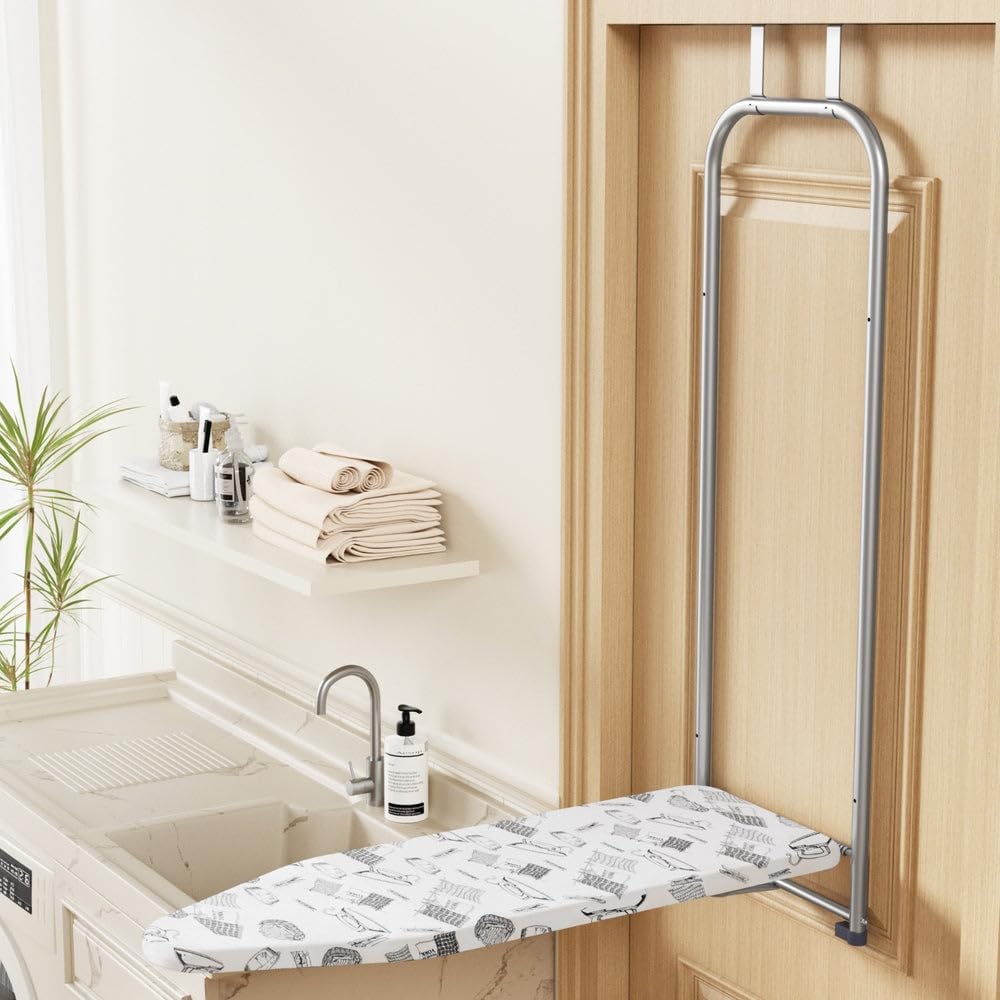 Over-Door And Wall Ironing Board