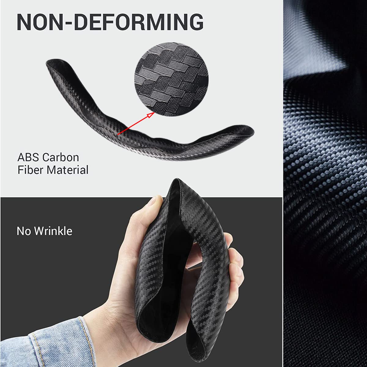 Carbon Fiber Steering Wheel Cover (Set of 2)