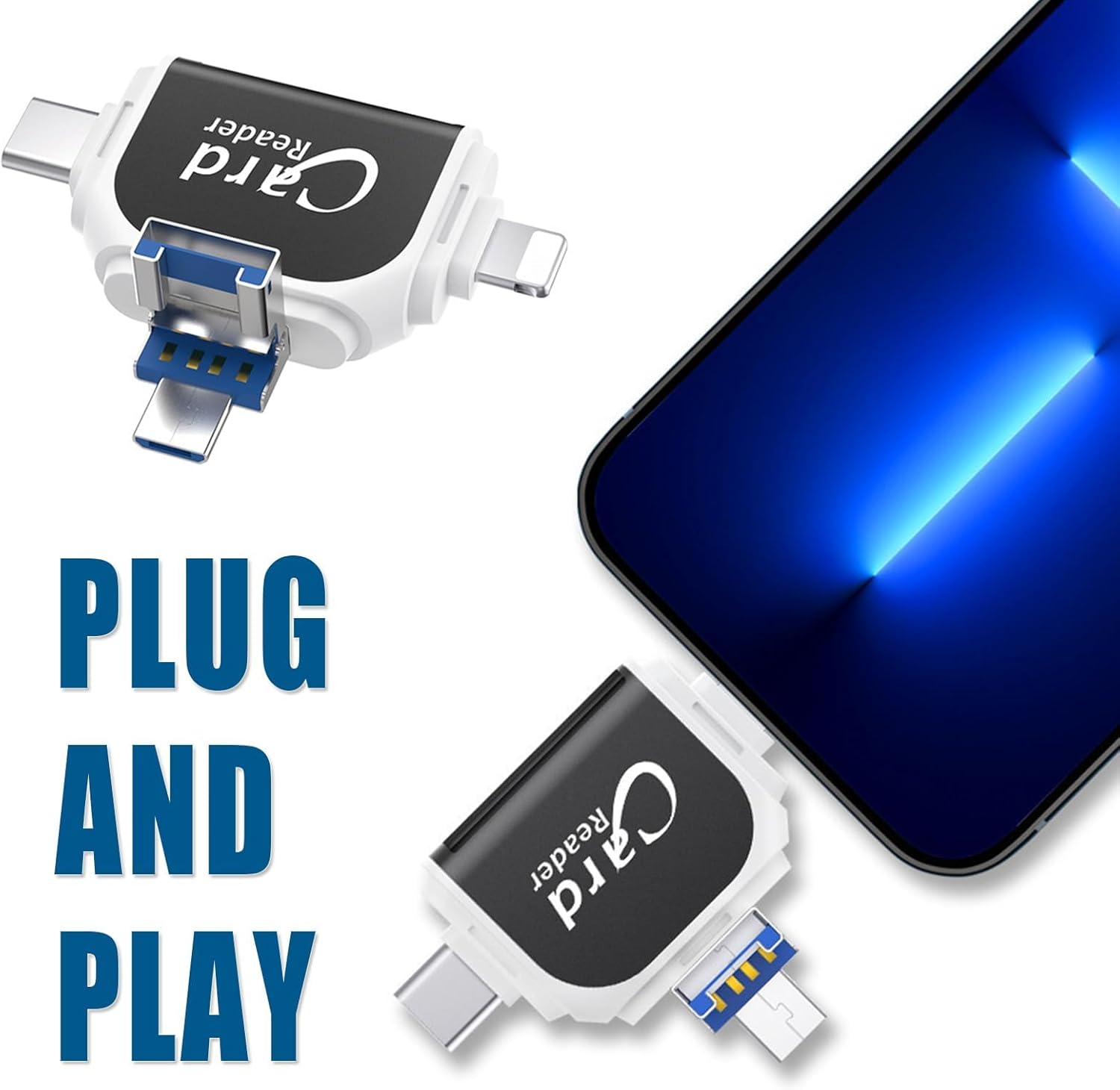 4-in-1 Universal Memory Card Reader