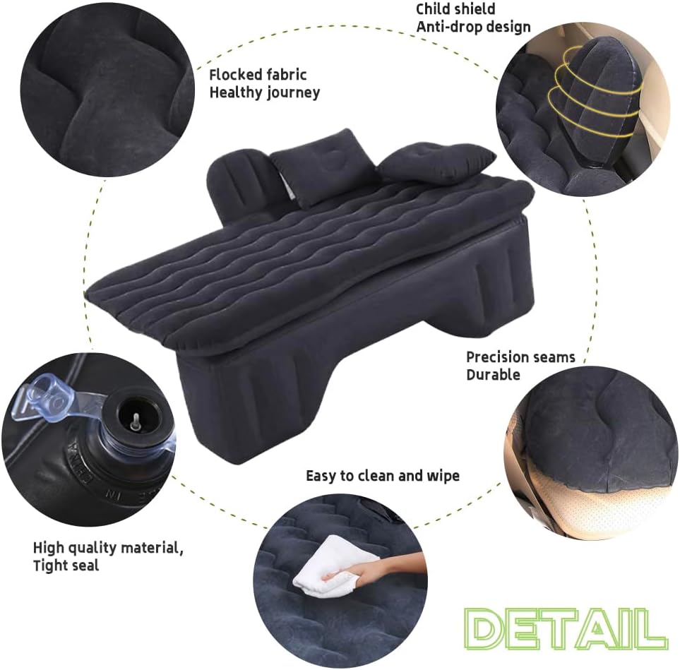 Inflatable Car Mattress with Pillows