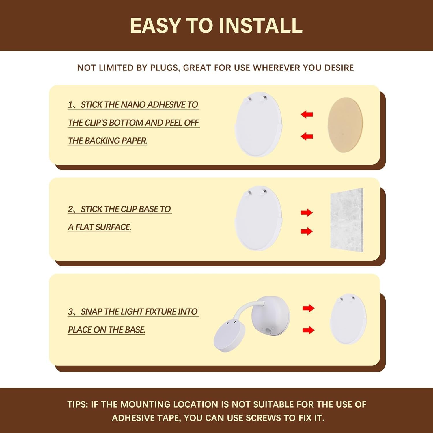 Motion Sensor Rechargeable Wall Light