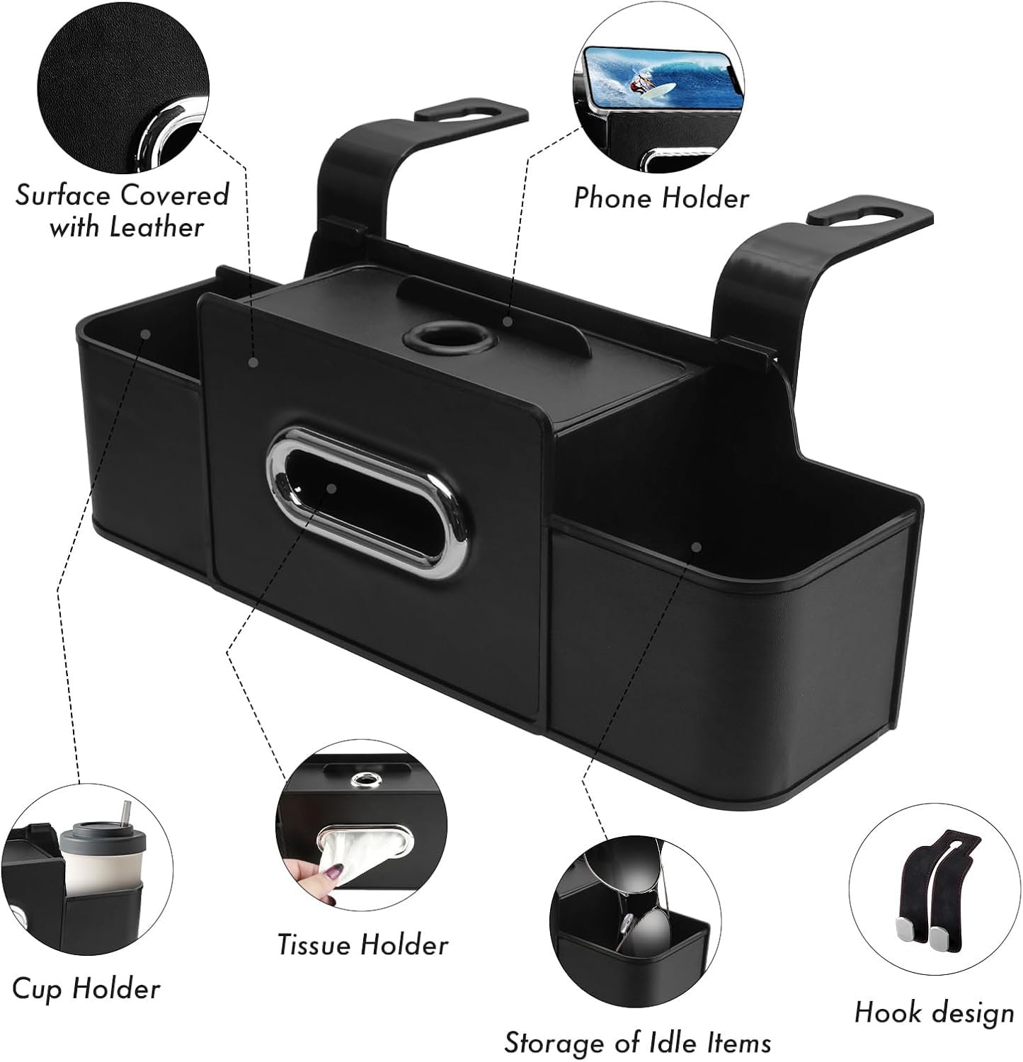 Car Seat Back Storage Box Organizer