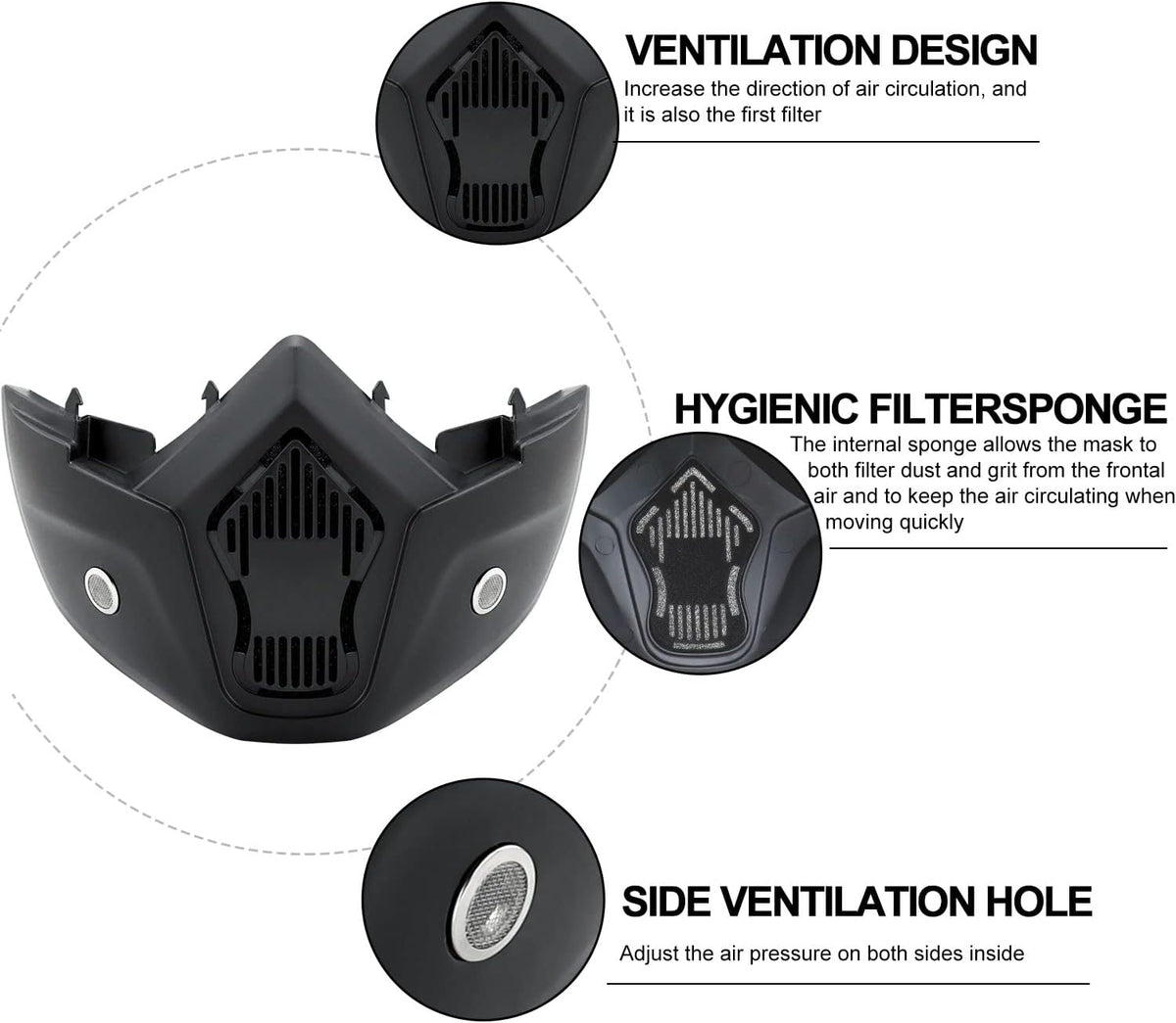 Motorcycle Goggles with Detachable Face Mask
