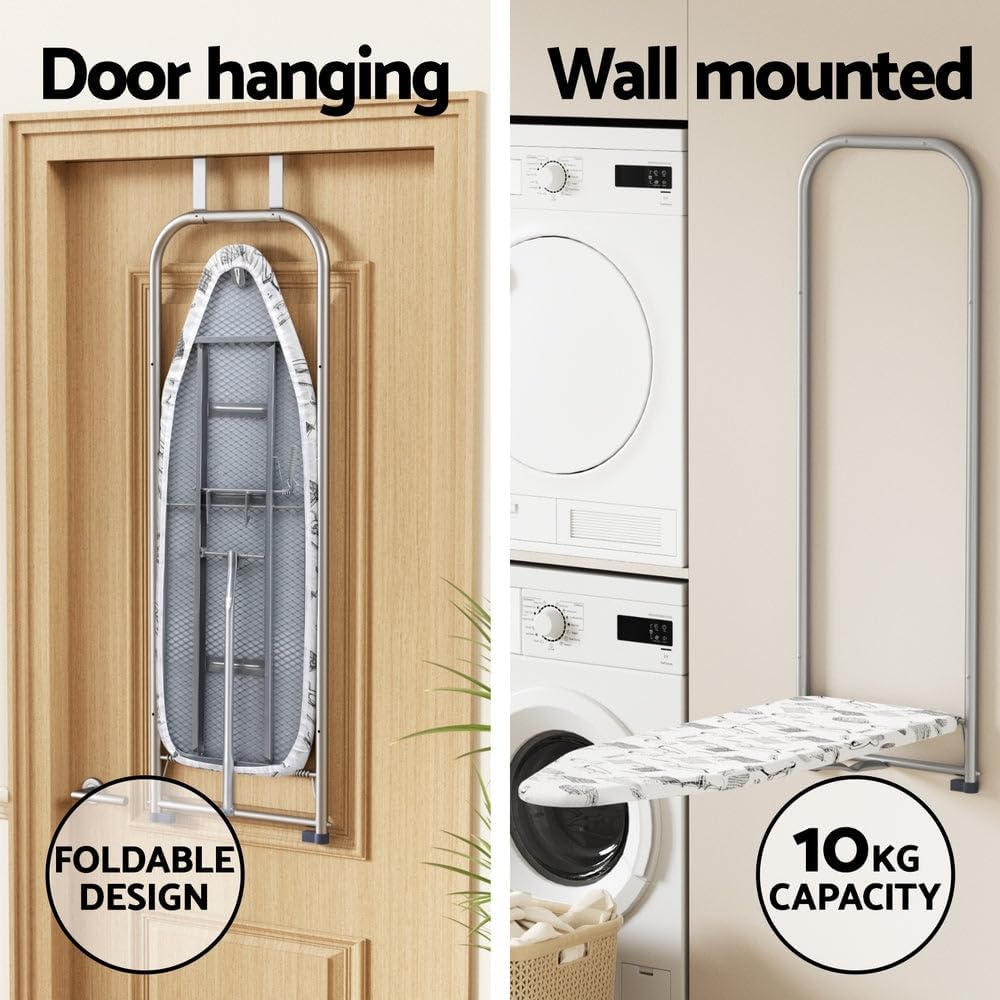 Over-Door And Wall Ironing Board