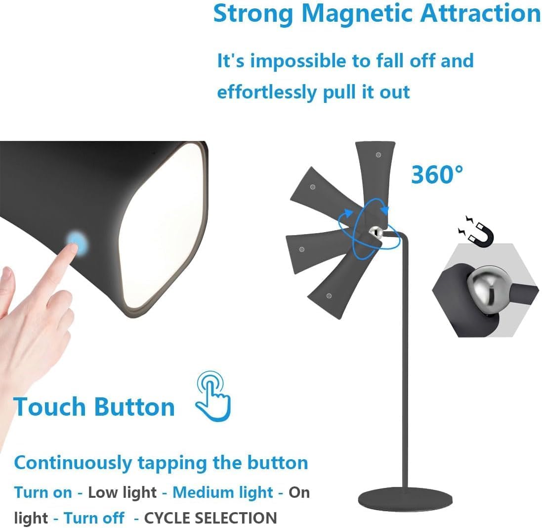 4 in 1 Rechargeable Desk Lamp (180 degrees)