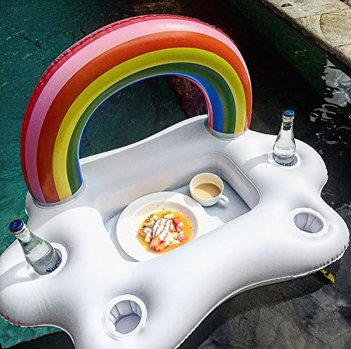 Inflatable Pool Float with Snack Holder