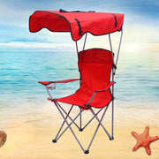 Folding Canopy Camp Chair with Cup Holder