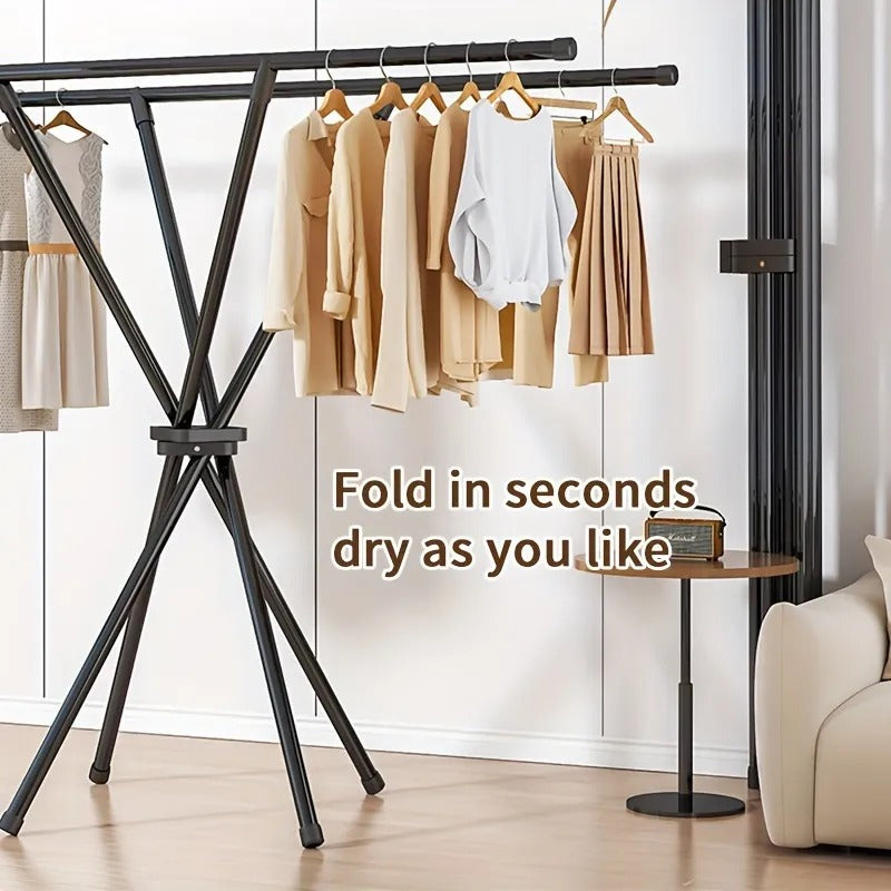 Double-Rod Folding Drying Rack