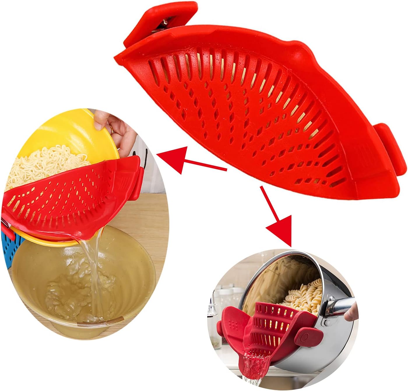 Clip-On Silicone Pot Strainer