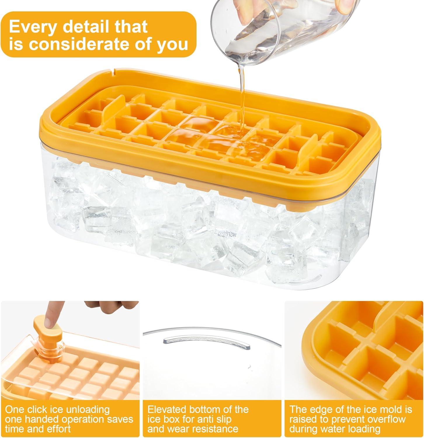 One Button Ice Cube Tray