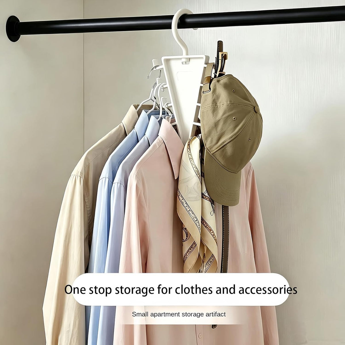 V-Shaped Wall-Mounted Clothes Hook Rack