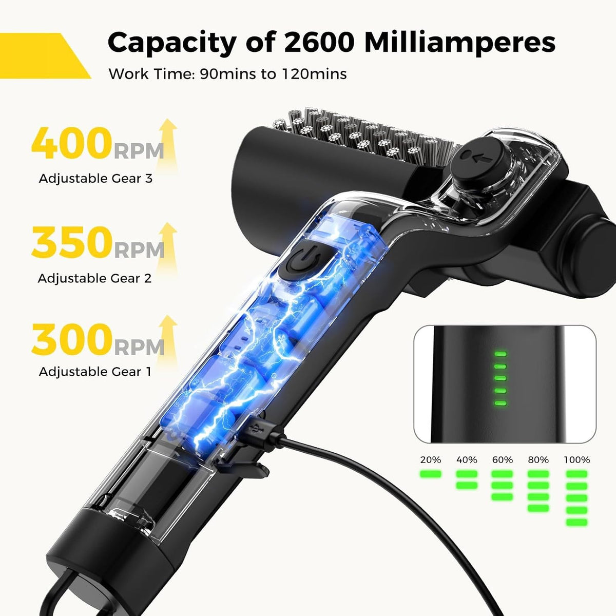 Rechargeable Electric BBQ Grill Brush
