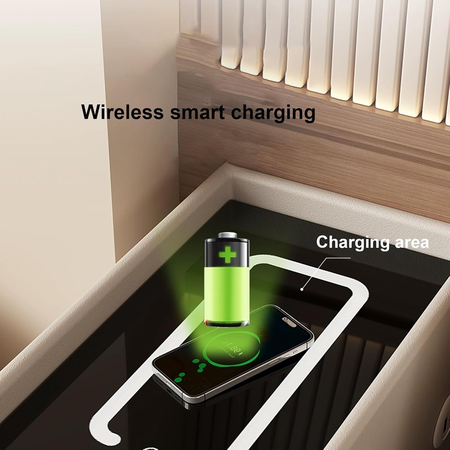 Smart Nightstand With Fingerprint Lock