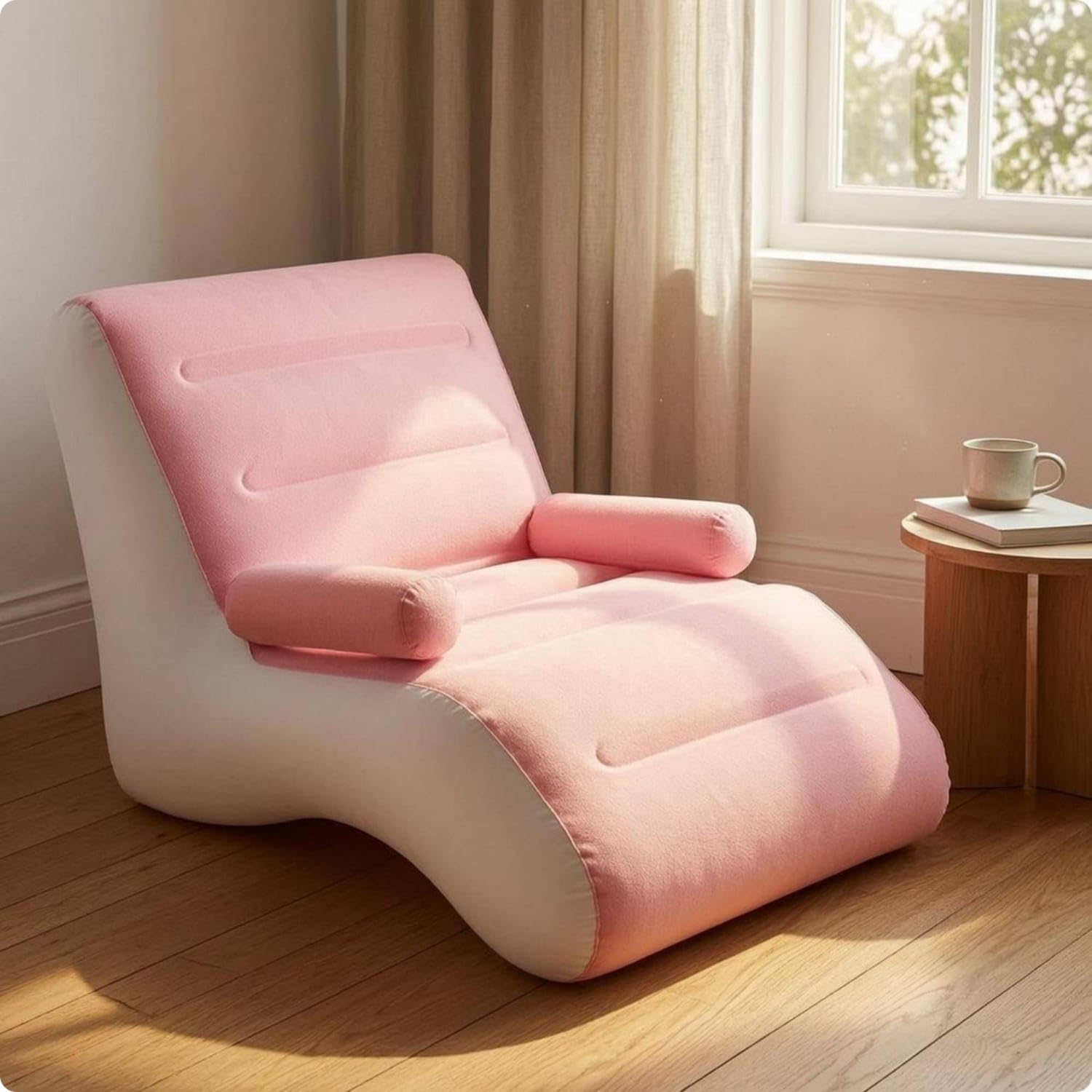 S-Shaped Inflatable Lounge Chair with Pump
