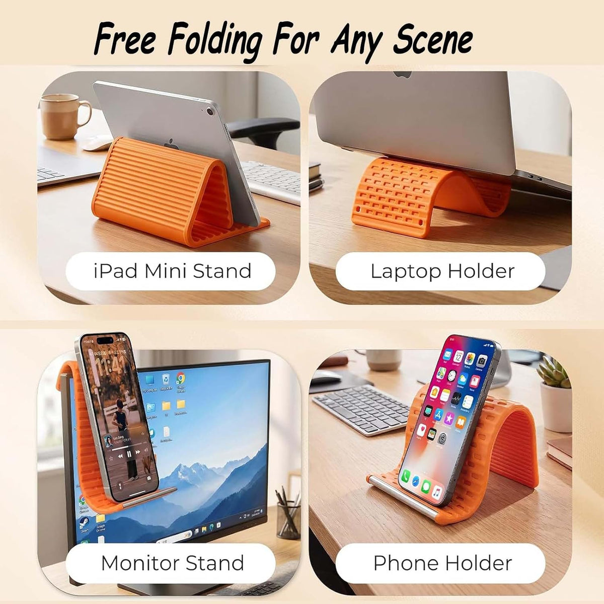 Flexible Silicone Aluminum Phone Stand
