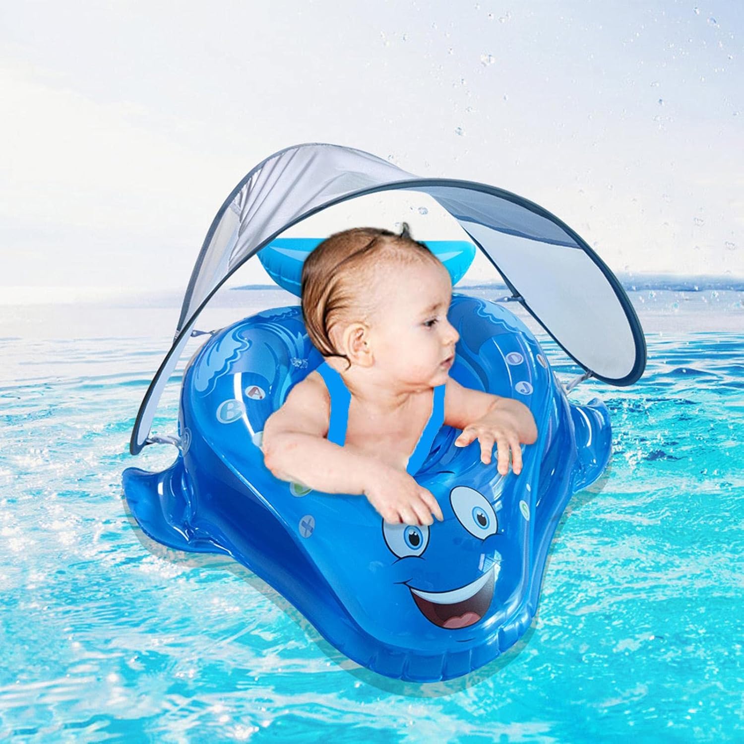 Baby Pool Float with Sun Cover