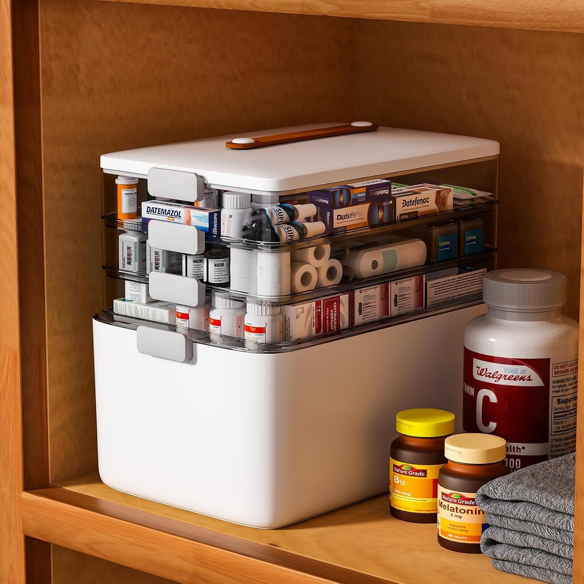 4-Tier Medicine Storage Organizer Box