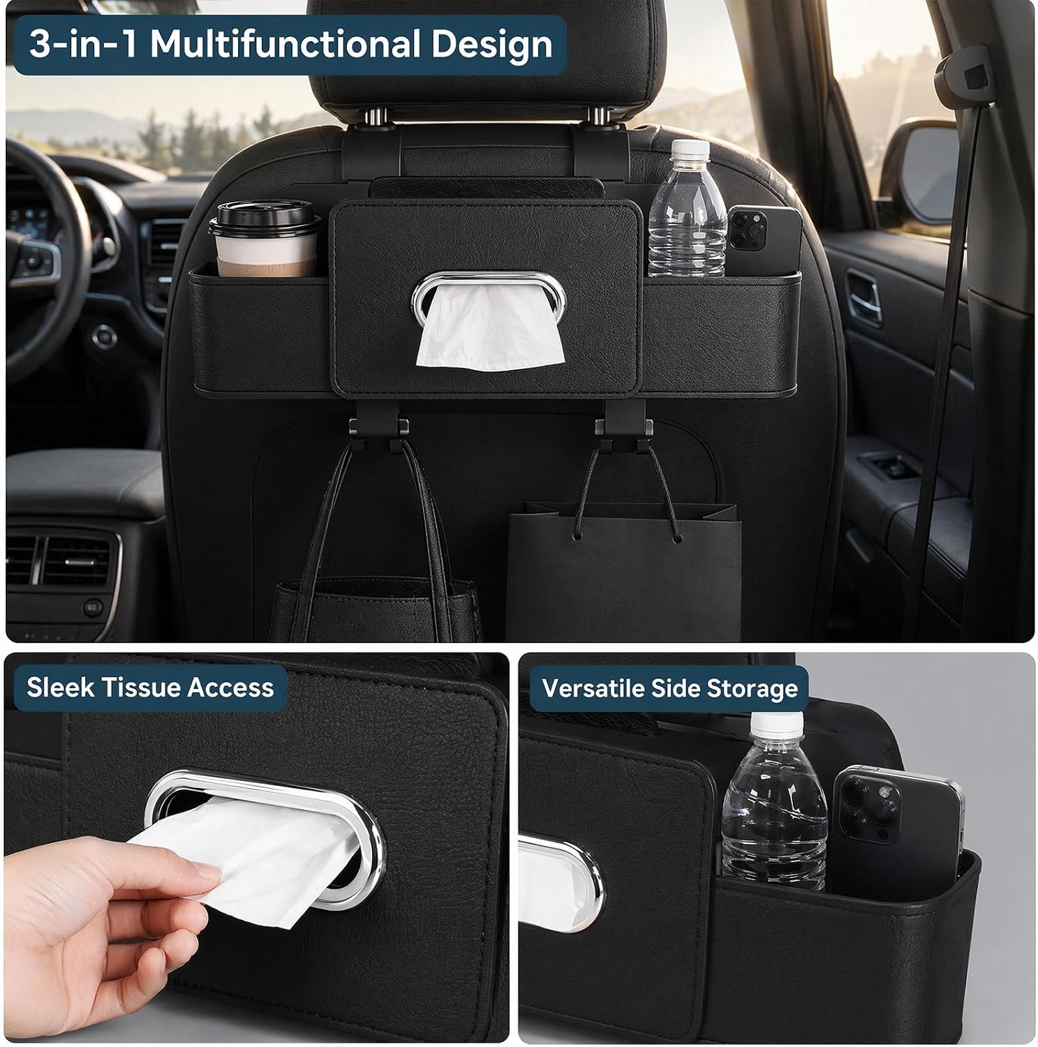 Car Seat Back Storage Box Organizer