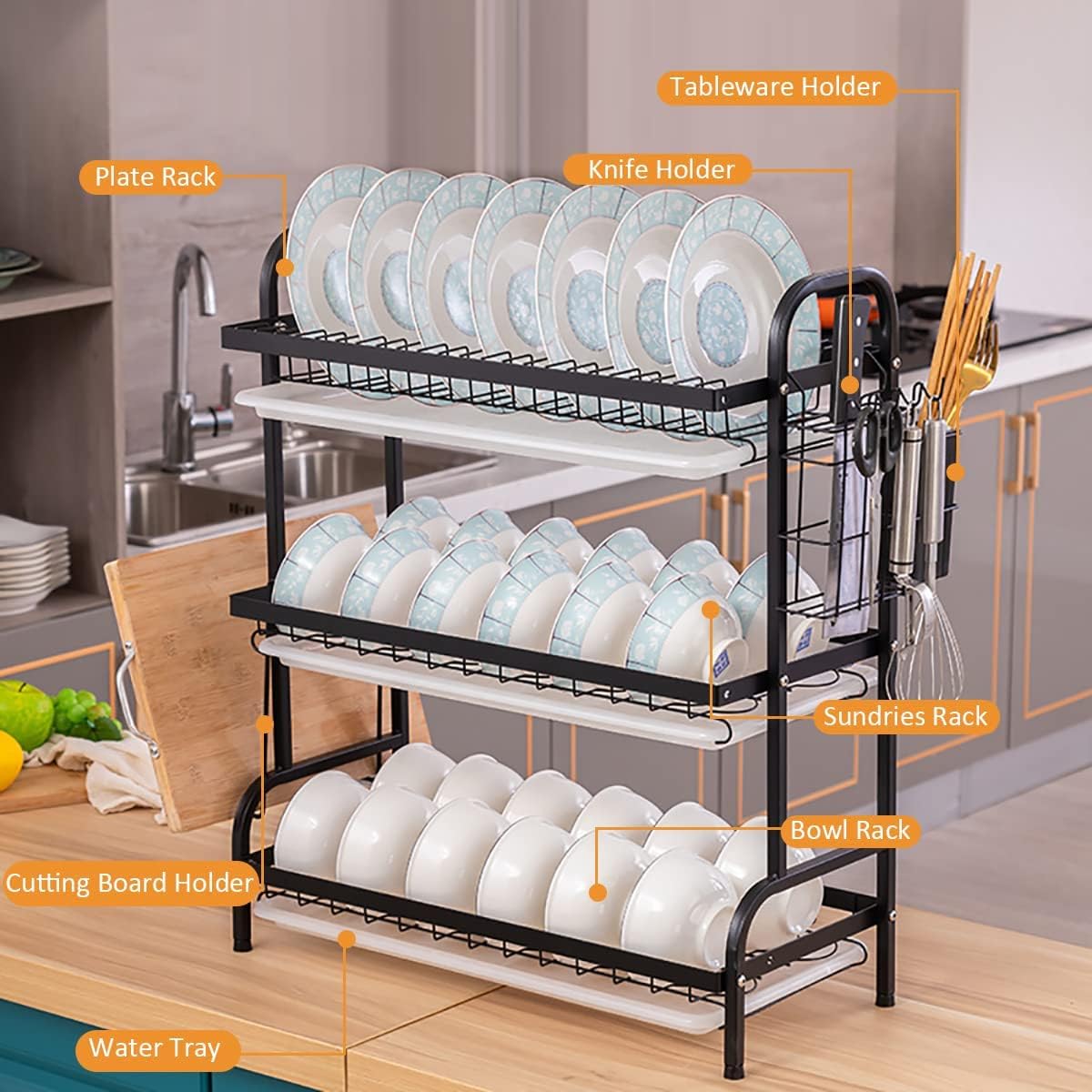 3 Layers Dish Drying Rack