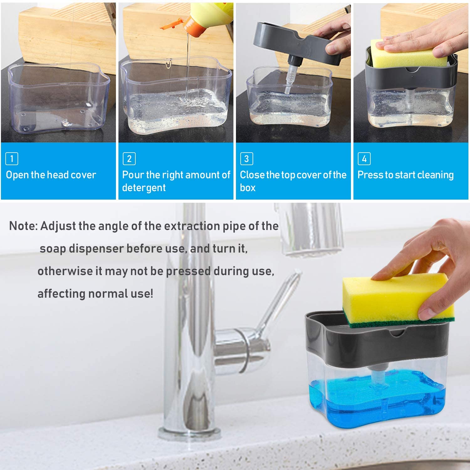 2 in 1 Sponge Holder and Soap Dispenser