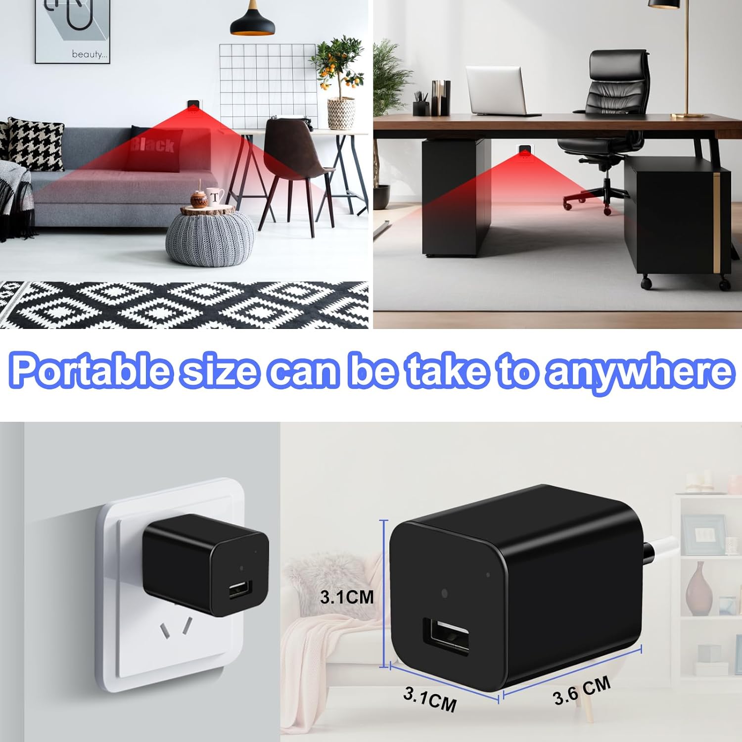 2-in-1 Adapter Spy Camera