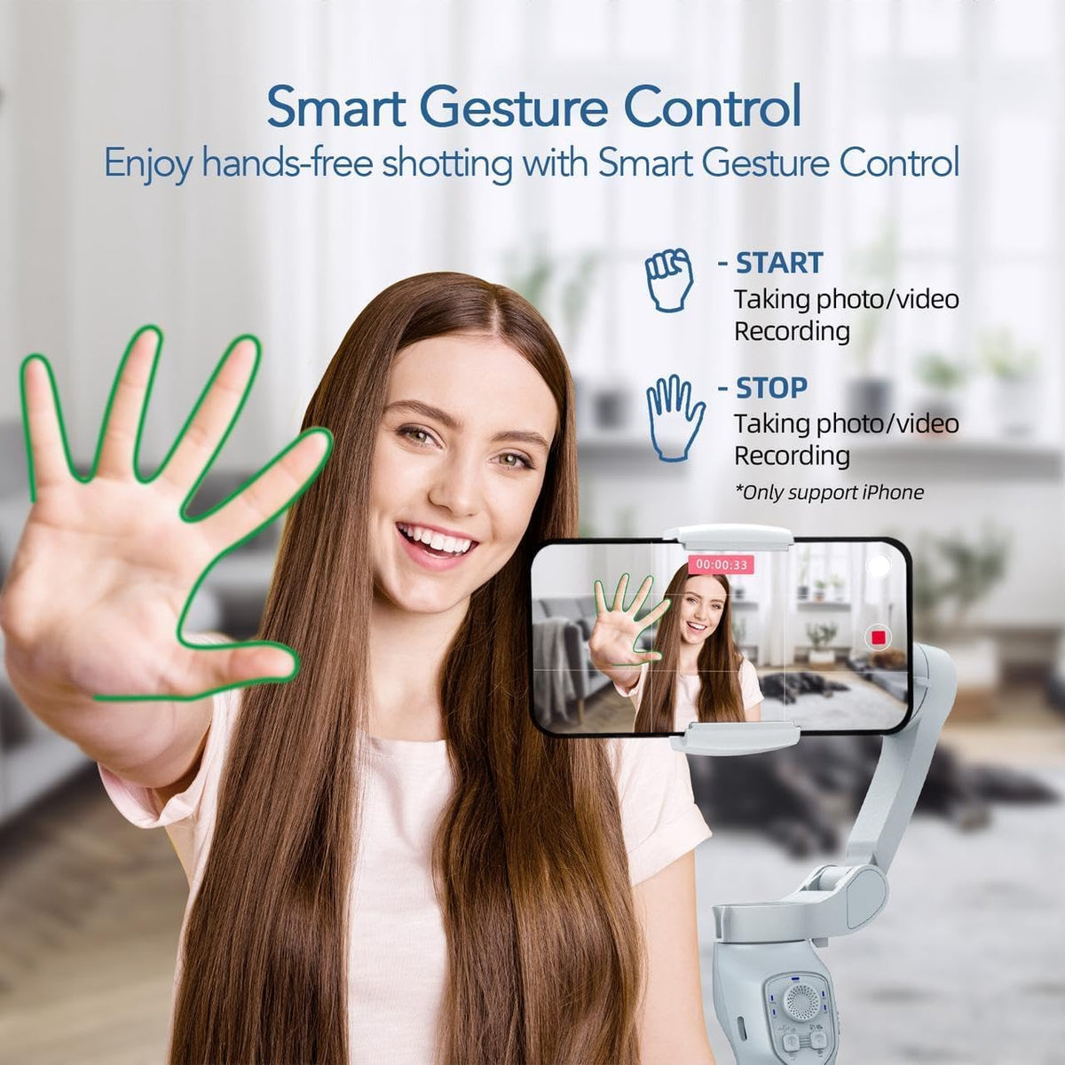 Smart Phone Gimbal with Fill Light