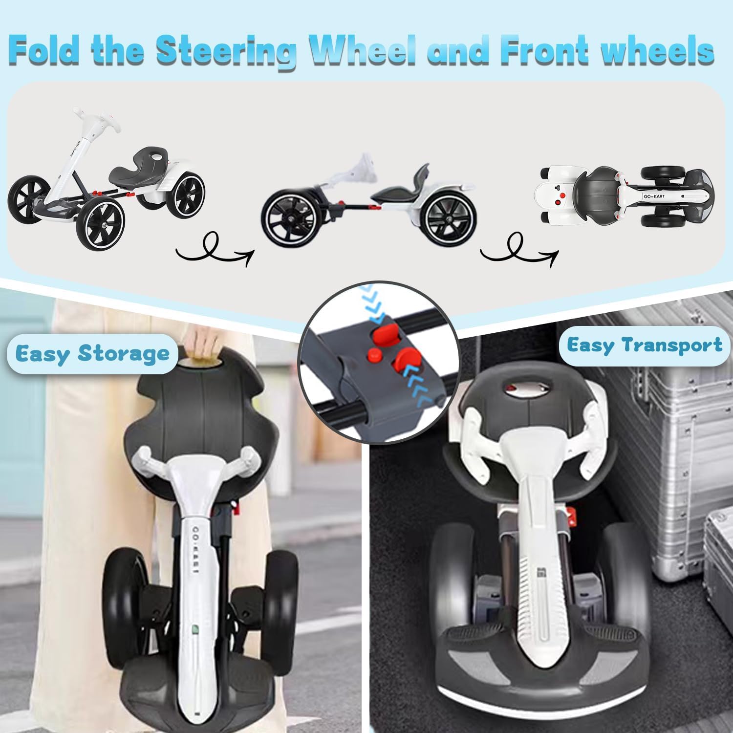 Electric Go-Kart for Kids with Remote