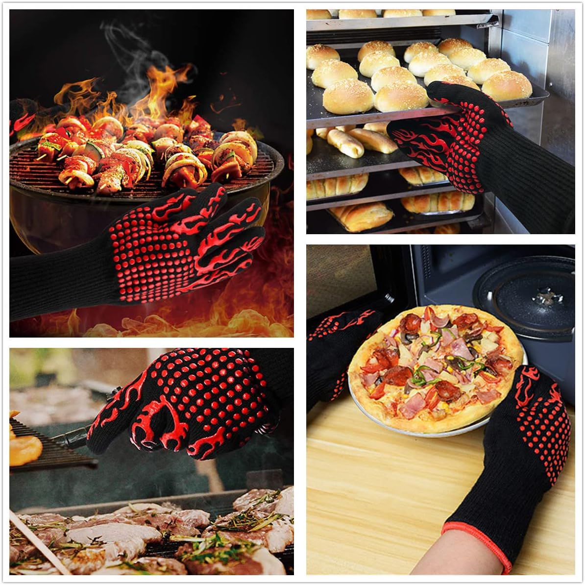 Heat Resistant Fire Gloves (Set of 2)