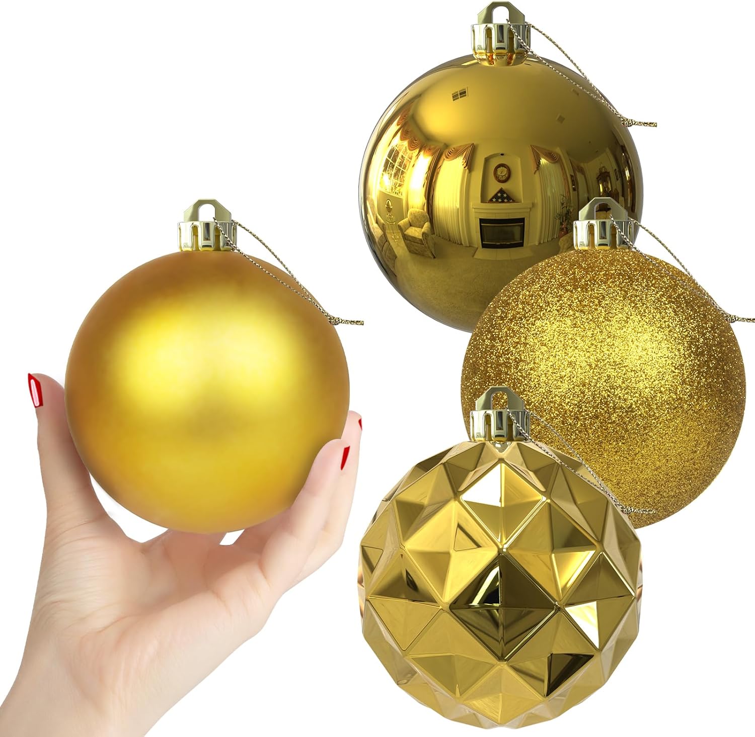 Golden Christmas Balls