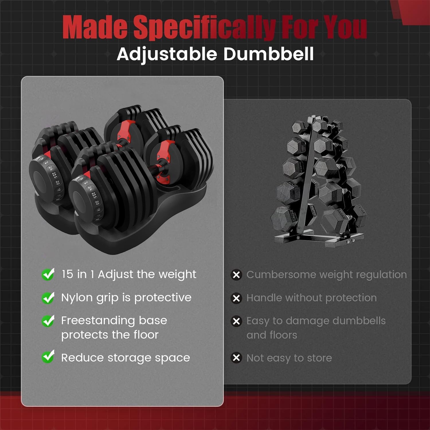 Adjustable Dumbbell Set (25KG)