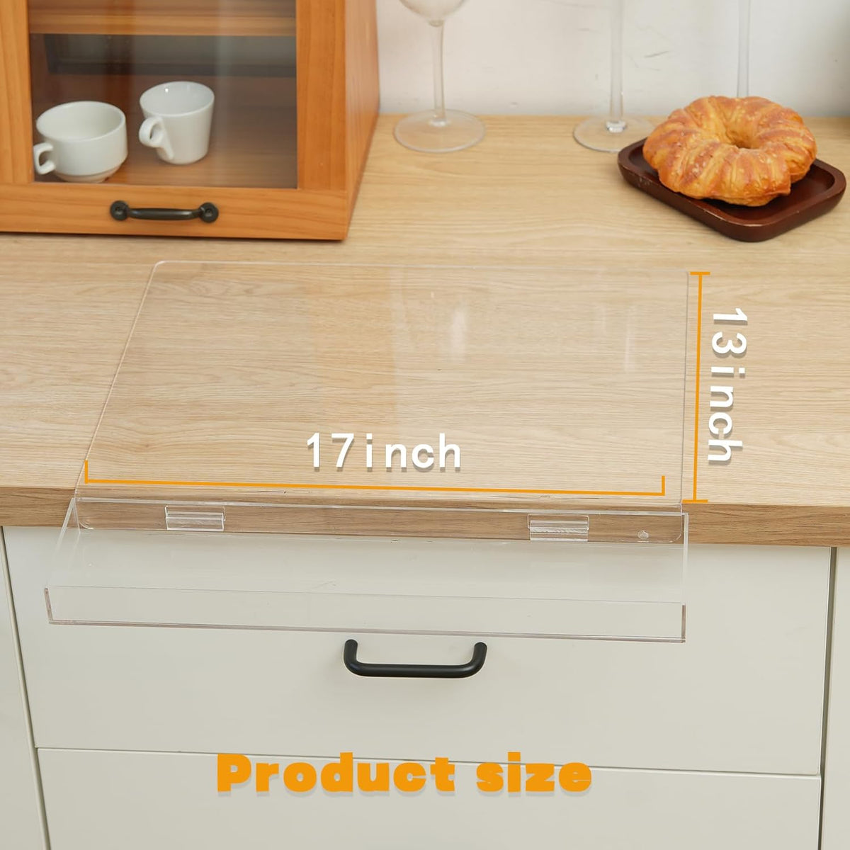Acrylic Cutting Board with Waste Container