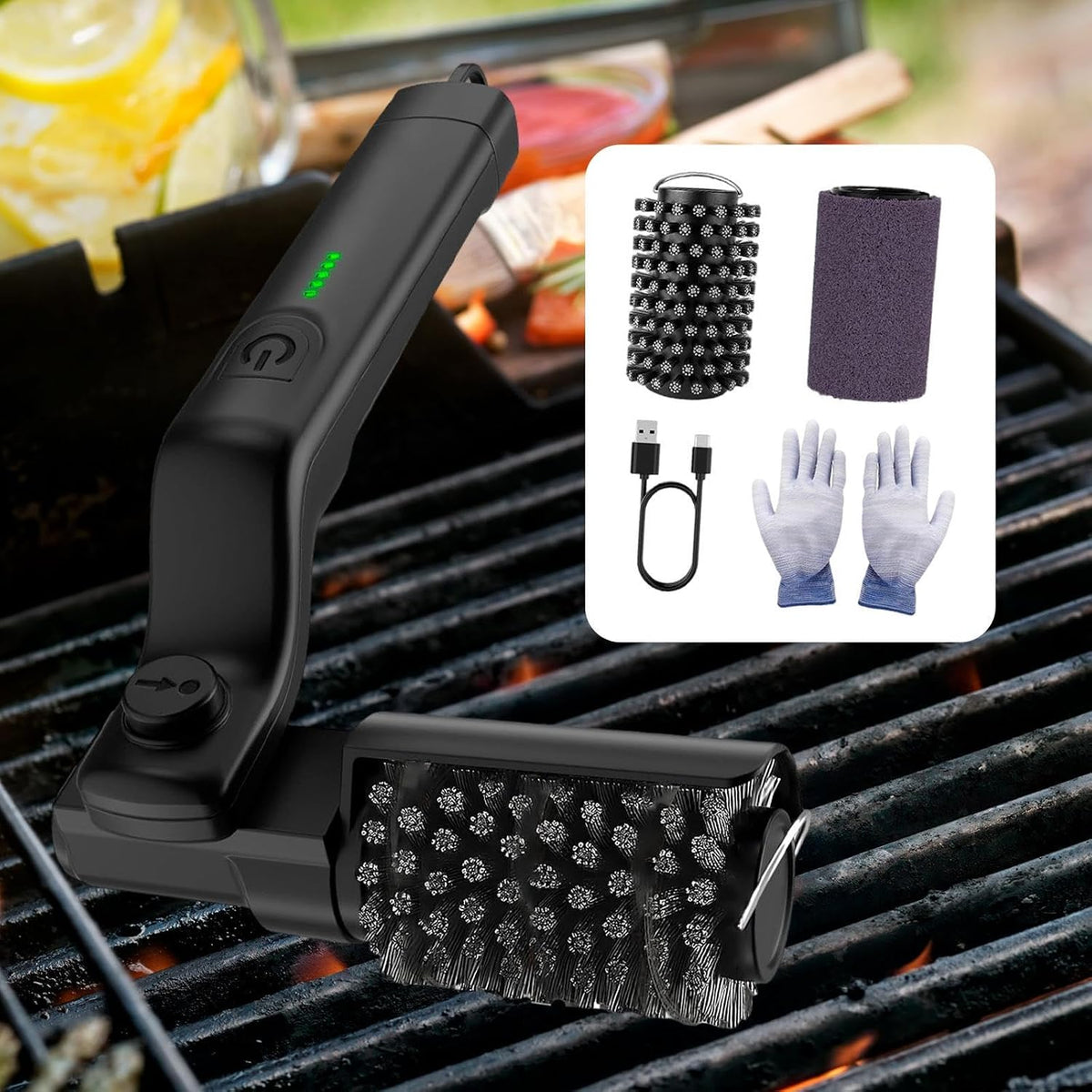 Rechargeable Electric BBQ Grill Brush