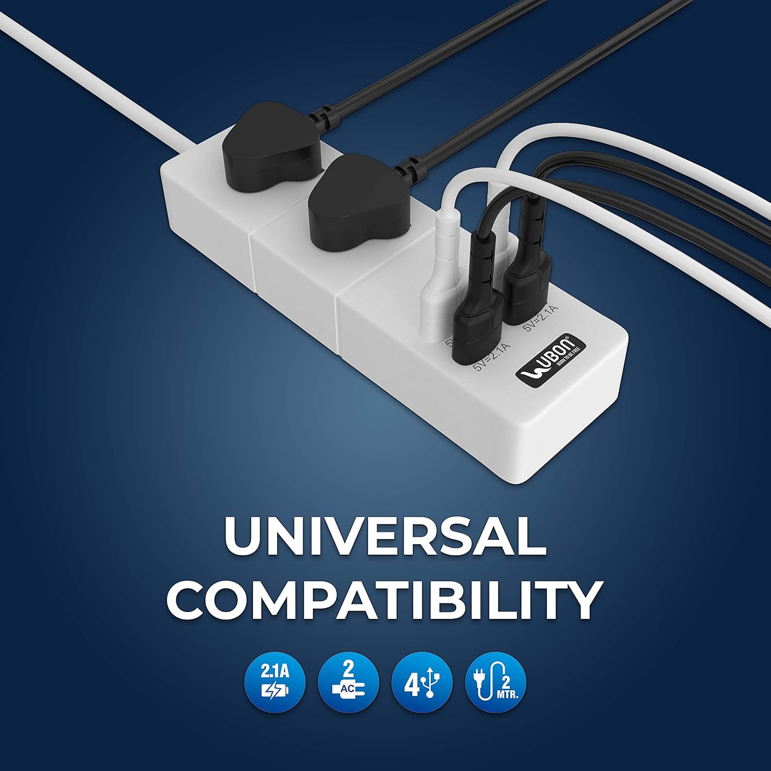 Universal Power Strip with USB Ports