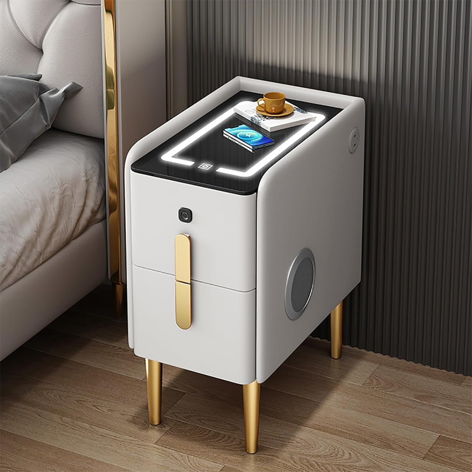 Smart Nightstand With Fingerprint Lock