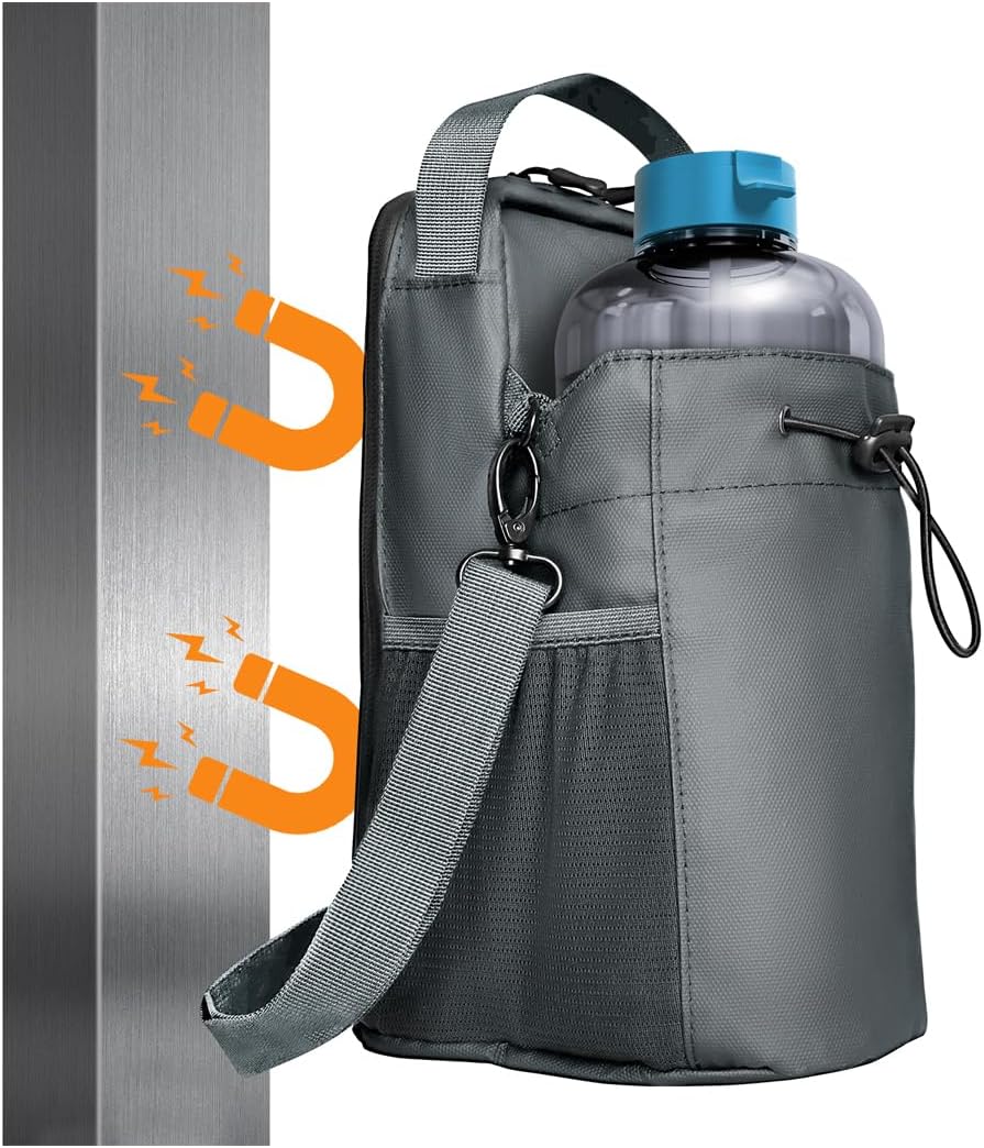 Magnetic Gym Bag With Water Bottle Holder