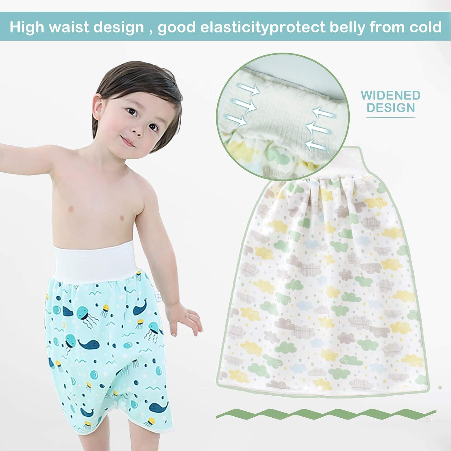 2 in 1 Toddler Diaper Skirt