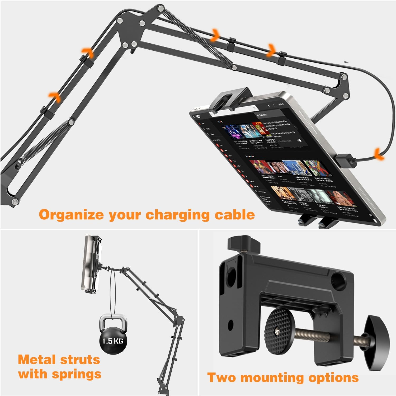 Multi-Device Stainless Steel Adjustable Holder