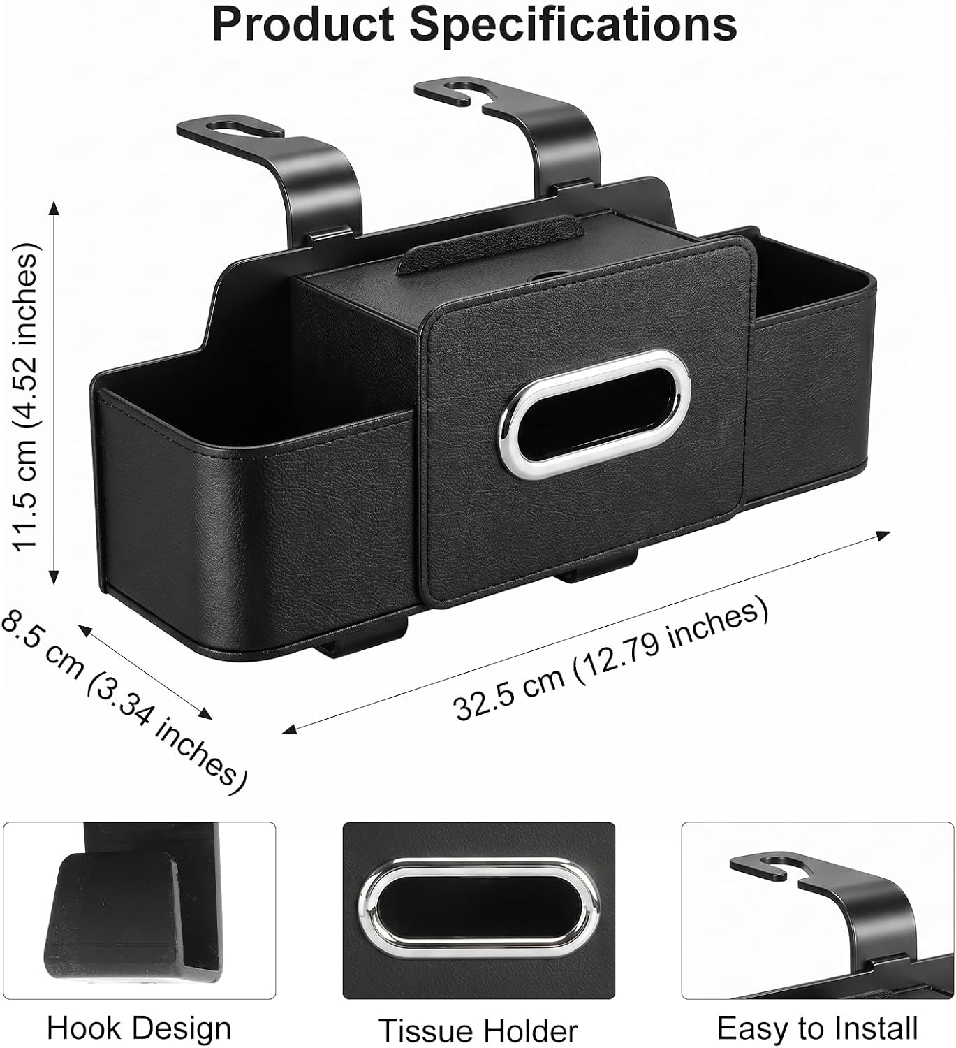 Car Seat Back Storage Box Organizer