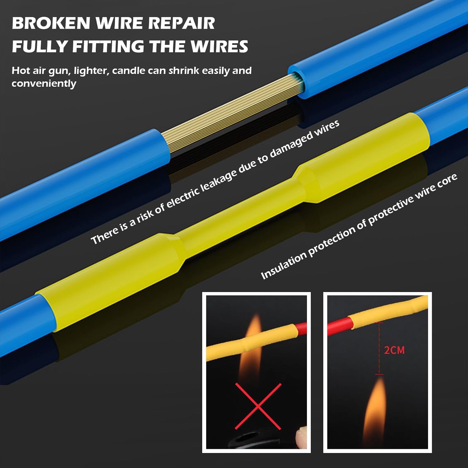 580pcs Heat Shrink Tubing Kit