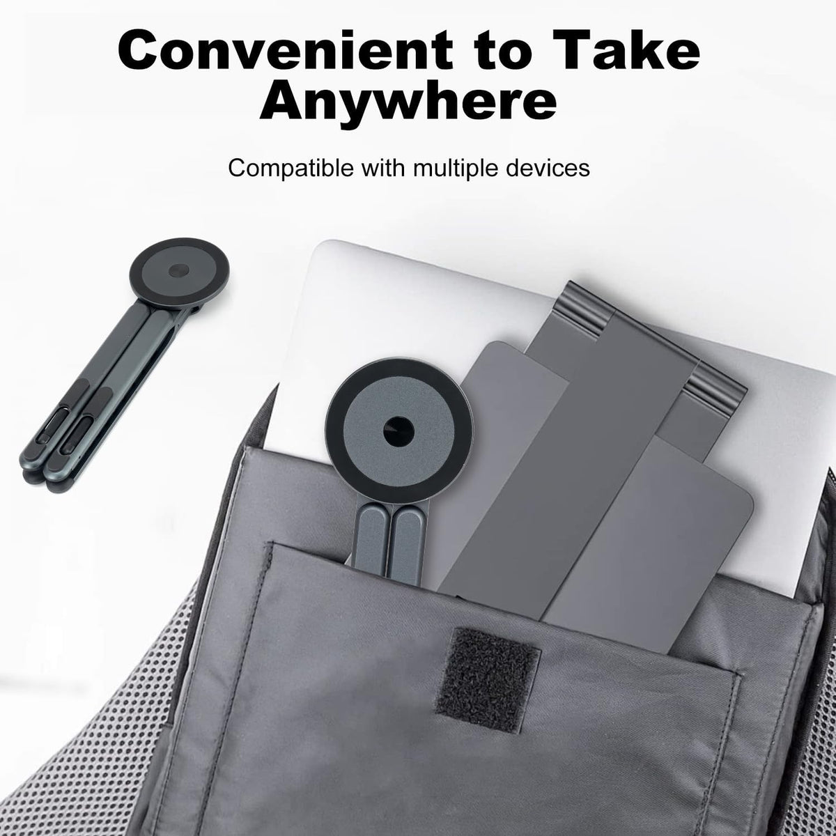 Foldable Magnetic Phone Stand and Selfie Stick