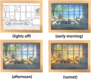 Rechargeable 3D LED Frame Lamps