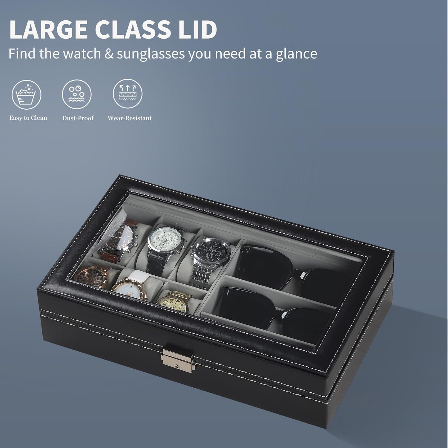 Watch & Eyeglasses Organizer Box