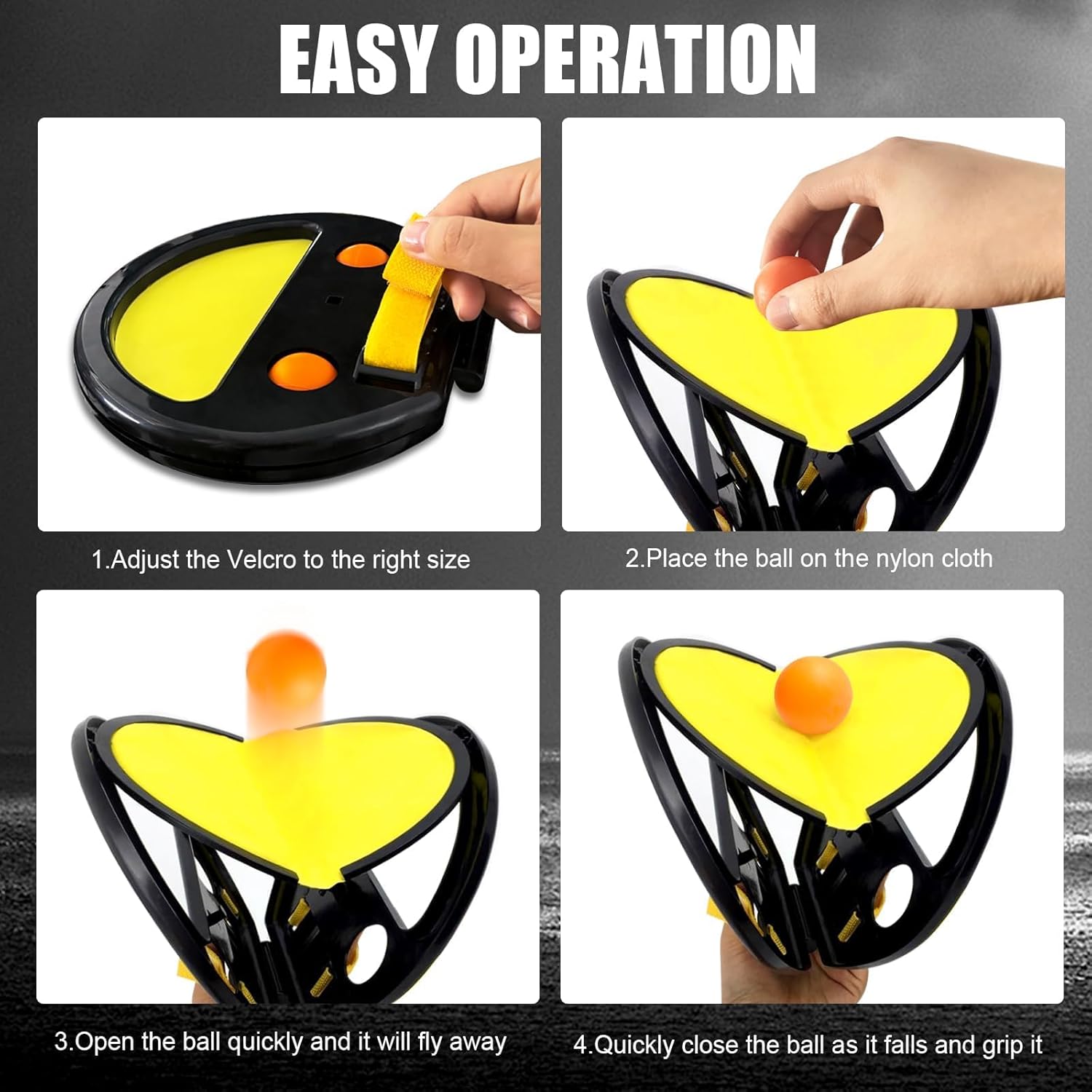 Hand Ping Pong Catch Game (Set of 2)