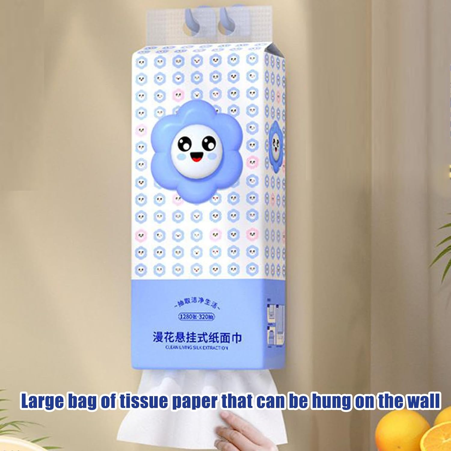 Hangable Tissue Box + 2 Hooks
