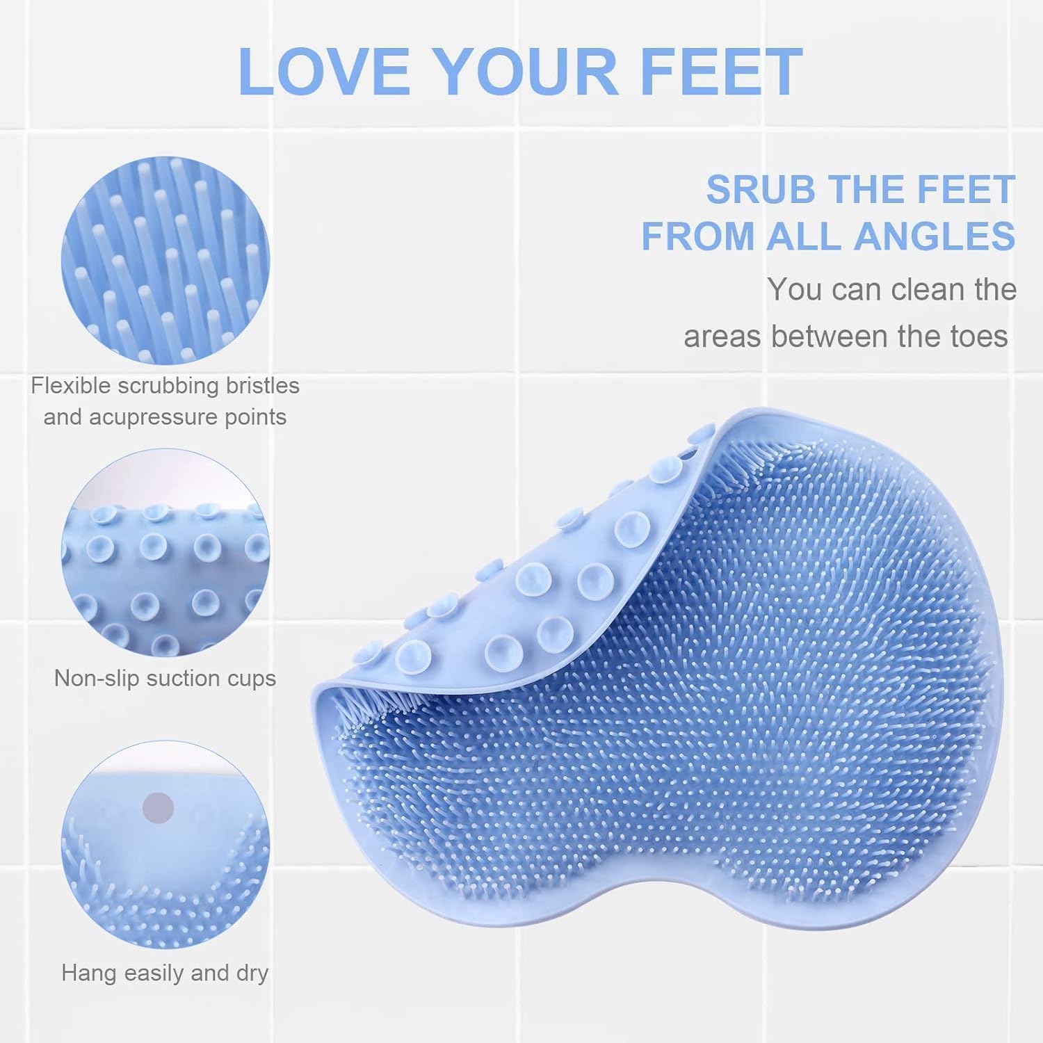 Silicone Shower Foot Scrubber Mat