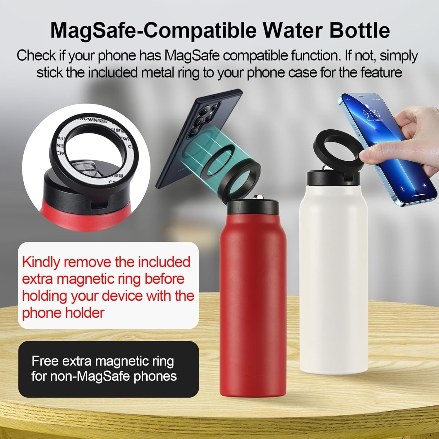 Magnetic Phone Holder Bottle