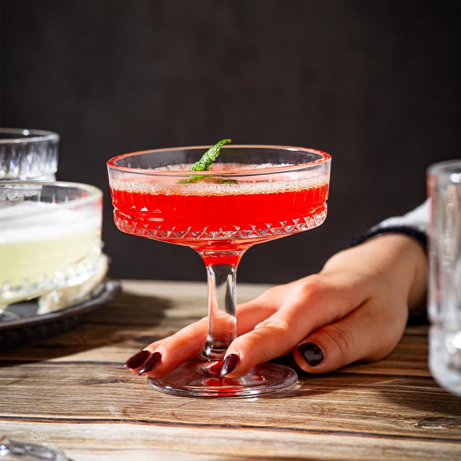 Set Of 6 Elegant Glass Cup