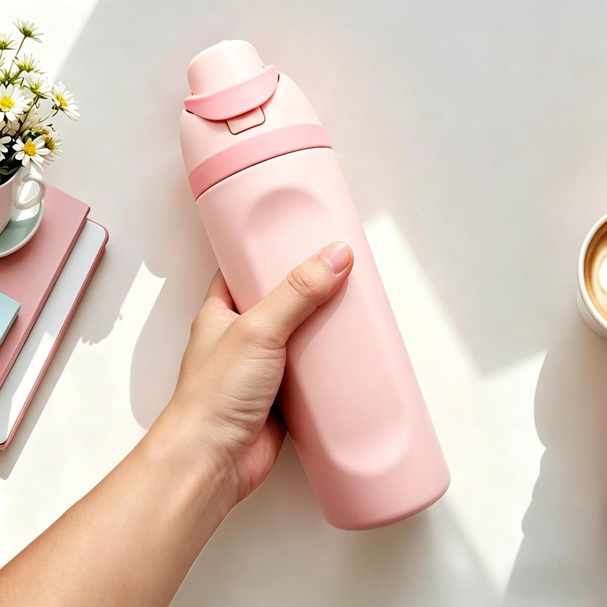 Insulated Stainless Steel Bottle with 2-in-1 Lid